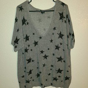 Torrid distressed star sweater